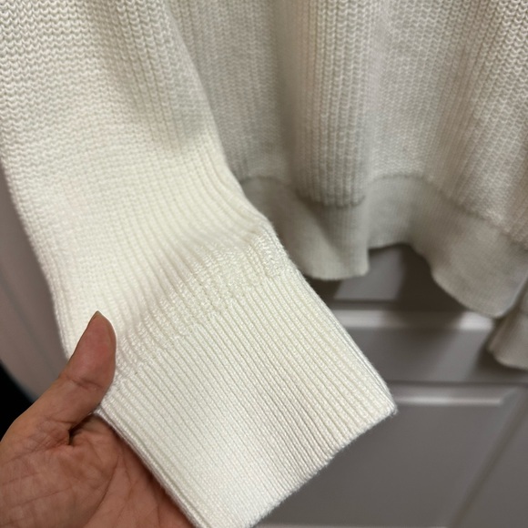 Náutica Women's Cream Sweater with Button Accents size L/ NWT B90 - Picture 2 of 5